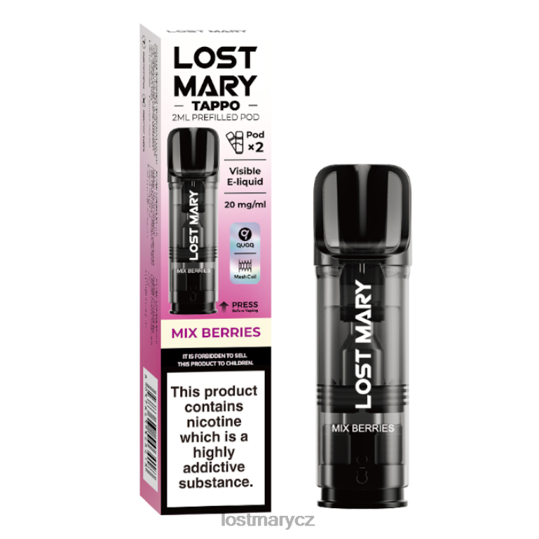 LOST MARY Cena - Lost Mary tappo předplněné lusky - 20 mg - 2 ks míchat bobule 6Z4H0183