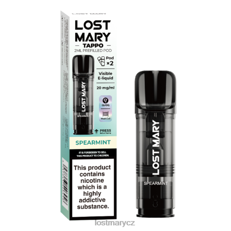 LOST MARY Vape Cena - Lost Mary tappo předplněné lusky - 20 mg - 2 ks máta peprná 6Z4H0176