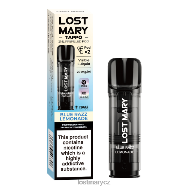 LOST MARY Vape - Lost Mary tappo předplněné lusky - 20 mg - 2 ks modrá razz limonáda 6Z4H0181