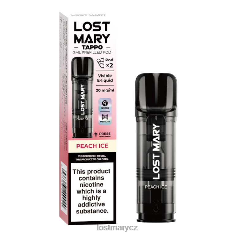 LOST MARY Vape Sale - Lost Mary tappo předplněné lusky - 20 mg - 2 ks broskvový led 6Z4H0180